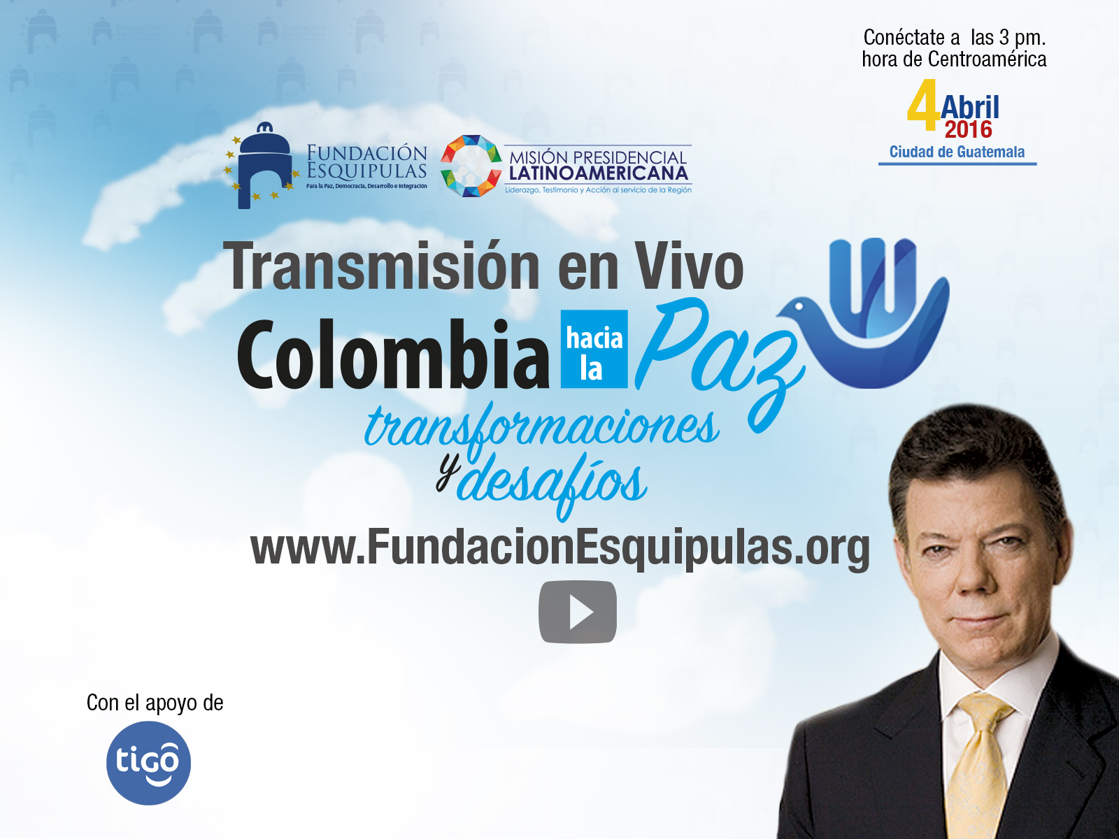pagina web fundacion - transmision en linea- conferencia colombia