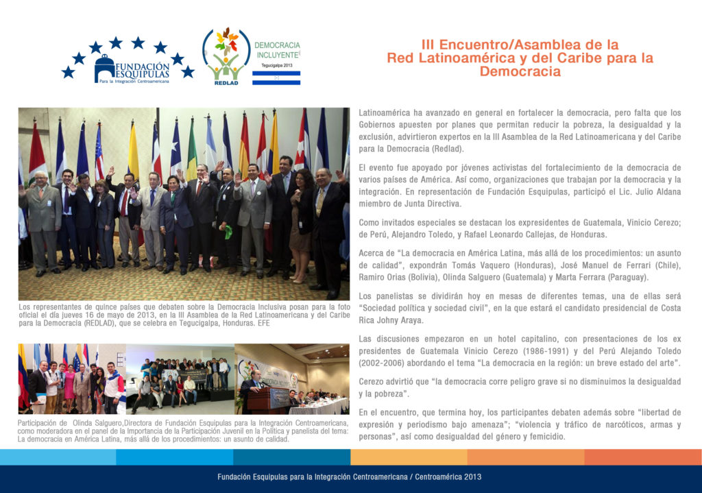 III Encuentro-Asamblea de la Red Latinoamérica y del Caribe para la Democracia